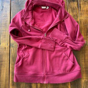 Athleta Triumph Hoodie Women’s Full Zip - Fleece Interior, Brick Red XL